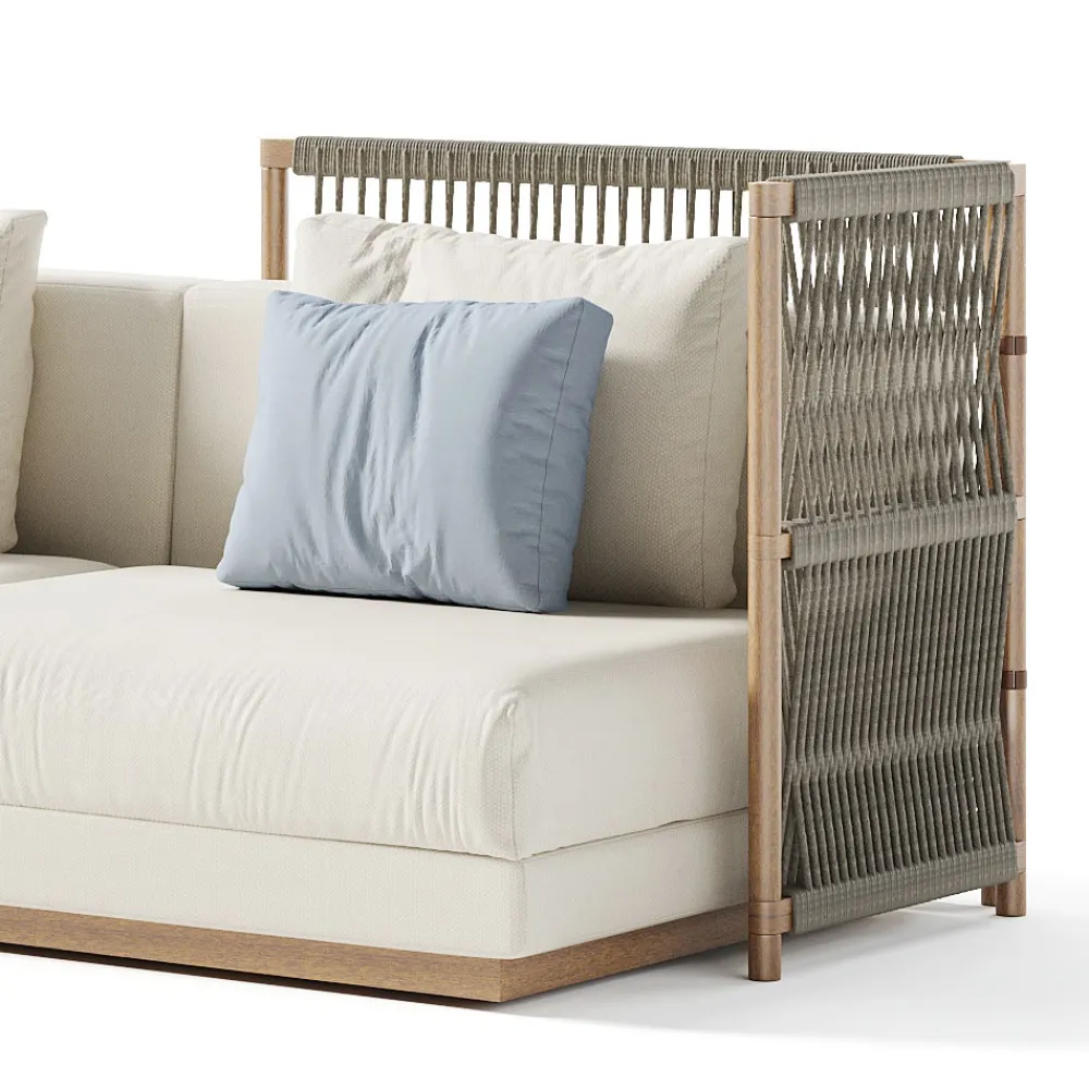 Viadurini in the Garden Gartensofas-Modulares Outdoor-Sofa aus Stoff Made in Italy - Rubik