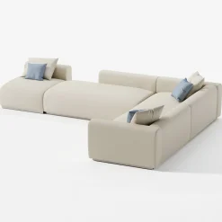 Viadurini in the Garden Gartensofas-Modulares Outdoor-Sofa mit Polsterung aus entwässerndem Gummi Made in Italy - Bahias