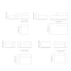 Viadurini in the Garden Gartensofas-Modulares Outdoor-Sofa mit Polsterung aus entwässerndem Gummi Made in Italy - Bahias