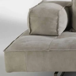 Viadurini Italian Sofas Moderne Sofas-Modulares Sofasystem Cardo 3 aus Leder im rustikalem Look NABUK