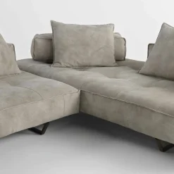 Viadurini Italian Sofas Moderne Sofas-Modulares Sofasystem Cardo 3 aus Leder im rustikalem Look NABUK