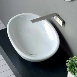 Viadurini Bathroom Keramikwaschbecken-Mother-of-pea mrl Aufsatzwaschtischmodernes Design made in Italy Glossy