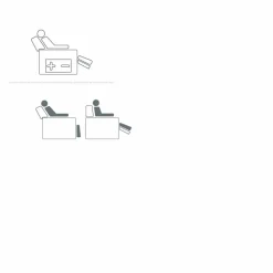 Stile Relax Aufstehsessel Und Massagesessel-Motorisierte Relax-Drehsessel, 2 Motoren Leder/Kunstleder/Stoff Bluma