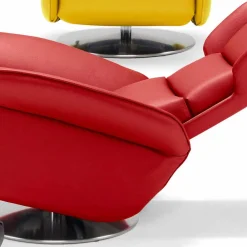 Stile Relax Aufstehsessel Und Massagesessel-Motorisierter Relax-Drehsessel aus Stoff/Leder/Kunstleder 2 Motoren Bao