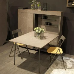 Viadurini Living Tv-Möbel-Multifunktionaler Drehschrank mit TV-Ständer und integriertem Tisch, hergestellt in Italien – Illusione