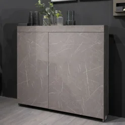 Viadurini Living Tv-Möbel-Multifunktionaler Drehschrank mit TV-Ständer und integriertem Tisch, hergestellt in Italien – Illusione