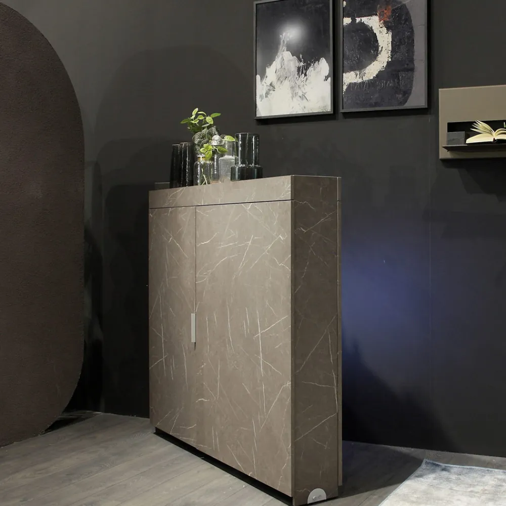 Viadurini Living Tv-Möbel-Multifunktionaler Drehschrank mit TV-Ständer und integriertem Tisch, hergestellt in Italien – Illusione