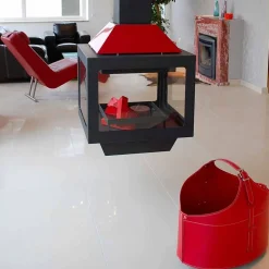 Firestyle Kaminholzständer Aus Leder Und Kunstleder-Multifunktionelle Kaminholztasche aus Leder undRollen Fabia