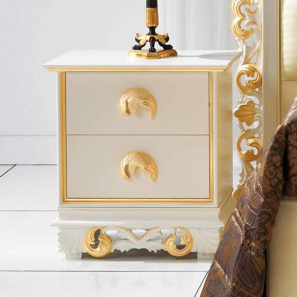 Viadurini Living Nachttische-Nachtschrank mit 2 Schubladen Zucchi