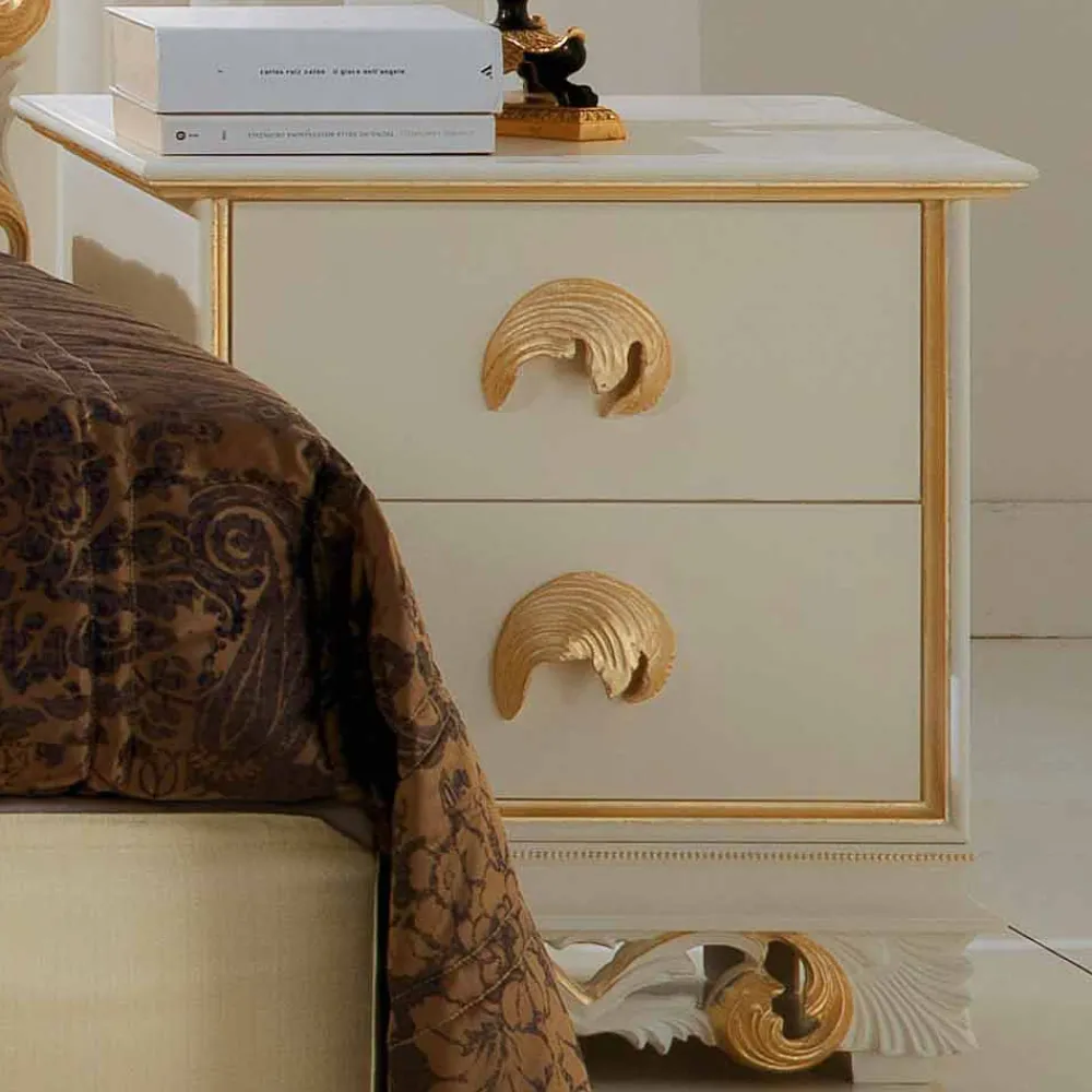 Viadurini Living Nachttische-Nachtschrank mit 2 Schubladen Zucchi