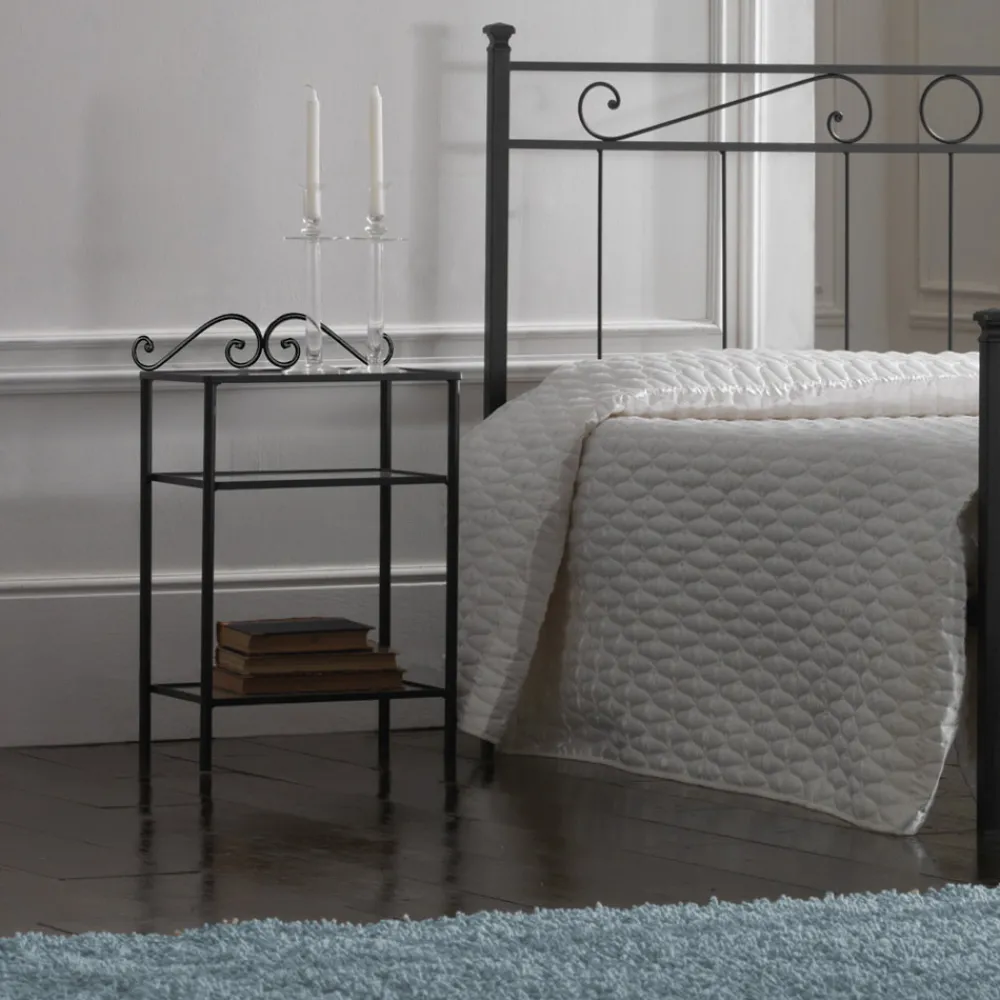 Viadurini Night Design Nachttische-Nachttisch aus Eisenrohr, Graphitschwarz-Finish, hergestellt in Italien – Santorini