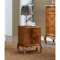 Viadurini Classic Nachttische-Nachttisch aus Holz mit 3 Schubladen Made in Italy - Chantilly
