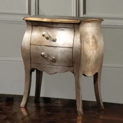 Viadurini Night Design Nachttische-Nachttisch aus Lindenholz mit 2 Schubladen, hergestellt in Italien – Bled