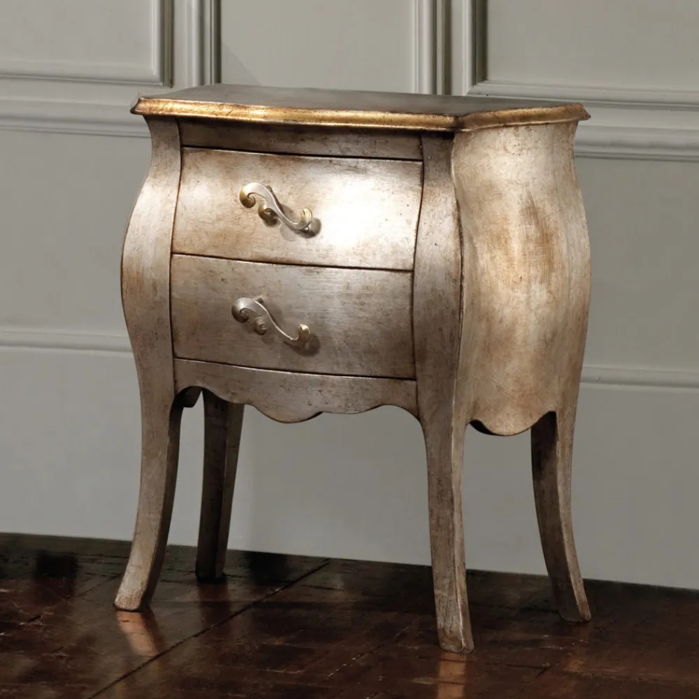 Viadurini Night Design Nachttische-Nachttisch aus Lindenholz mit 2 Schubladen, hergestellt in Italien – Bled