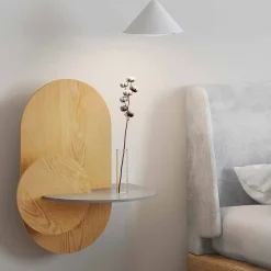 Viadurini Living Wandregale-Nachttisch aus Sperrholz Bestehend aus 3 modularen Paneelen Modernes Design - Zita