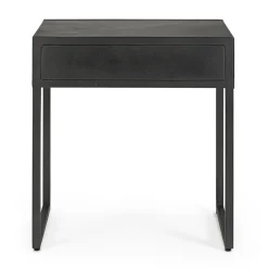 Viadurini Living Kommoden|Moderne Couchtische-Nachttisch aus Stahl und Mangoholz im ethnischen Design - Mireo