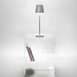Viadurini Living Nachttische|Moderne Couchtische-Nachttisch aus transparentem oder geräuchertem Plexiglas Made in Italy - Lollao