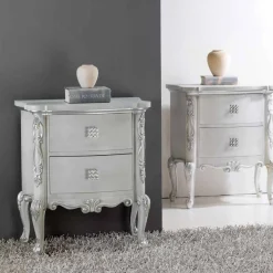 Viadurini Living Nachttische-Nachttisch im klassischen Wohnstil aus Massivholz Bone