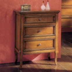 Viadurini Classic Nachttische-Nachttisch mit 3 Schubladen aus Bassano-Holz, Frankreich Made in Italy – Hawwat