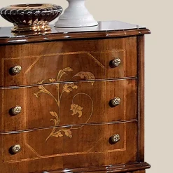 Viadurini Classic Nachttische-Nachttisch mit 3 Schubladen aus Bassano Nussbaumholz Made in Italy - Luxus