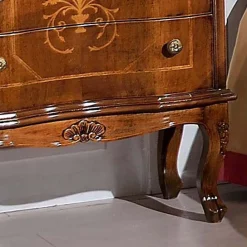 Viadurini Classic Nachttische-Nachttisch mit 3 Schubladen aus Bassano Nussbaumholz Made in Italy - Luxus