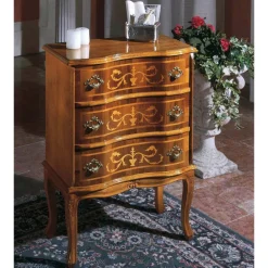 Viadurini Classic Nachttische-Nachttisch mit Schubladen aus Nussbaum oder weißem Holz Made in Italy - Elegant