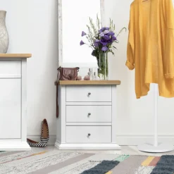 Viadurini Classic Nachttische-Nachttisch mit Struktur aus furnierten Holzpartikeln, hergestellt in Italien – Thor