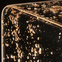 Viadurini Living Nachttische-Nachttischlampe LED Crystal Acryl und Blattgold, Silber oder Kupfer - Gnassi