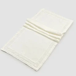 Viadurini Textile Runner-Natürlicher weißer schwerer Leinenläufer mit italienischer Luxusprägung - Limao