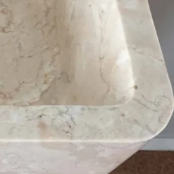 Viadurini Bathroom Steinwaschbecken-Natürliches weißes Stein freistehendes Waschbecken Robin, einzigartiges Stück Design