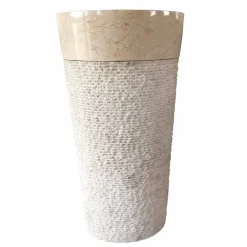 Viadurini Bathroom Steinwaschbecken-Natürliches weißes Steindesign freistehendes Waschbecken Siro, Einzelstück