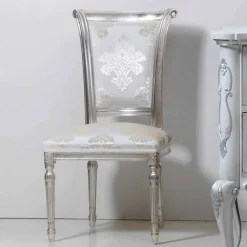 Viadurini Living Klassische Stühle-Neobarockstuhl in Velour Miel aus Blattsilber