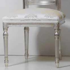 Viadurini Living Klassische Stühle-Neobarockstuhl in Velour Miel aus Blattsilber