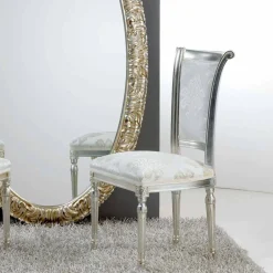 Viadurini Living Klassische Stühle-Neobarockstuhl in Velour Miel aus Blattsilber
