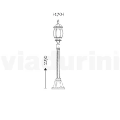 Viadurini Lighting Gartenlampion-Niedrige Außenlampe aus anthrazitfarbenem Aluminium, hergestellt in Italien – Impero