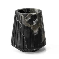 Viadurini Decor Deko Vasen-Niedrige dekorative Vase aus Portoro-Marmor mit Streifendesign Made in Italy - Kairo