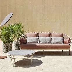 Varaschin Garten Beistelltisch-Niedrige Tischplatte HPL oder Keramik Made in Italy - Emmacross von