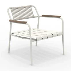 Viadurini in the Garden Metallsessel-Niedriger Aluminium-Gartensessel mit Seilrückenlehne - Resplendent