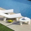 SLIDE Garten Beistelltisch-Niedriger Couchtisch aus Polyethylen und Glas Low Lita Table