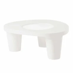 SLIDE Garten Beistelltisch-Niedriger Couchtisch aus Polyethylen und Glas Low Lita Table