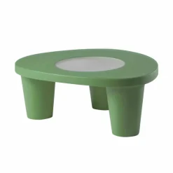SLIDE Garten Beistelltisch-Niedriger Couchtisch aus Polyethylen und Glas Low Lita Table