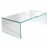 Viadurini Living Moderne Couchtische-Niedriger Couchtisch für Wohnzimmer aus transparentem Freischwingerglas - Rabatt