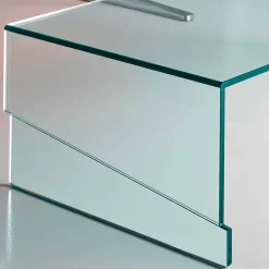 Viadurini Living Moderne Couchtische-Niedriger Couchtisch für Wohnzimmer aus transparentem Freischwingerglas - Rabatt