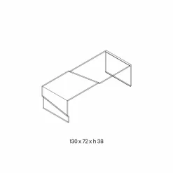 Viadurini Living Moderne Couchtische-Niedriger Couchtisch für Wohnzimmer aus transparentem Freischwingerglas - Rabatt