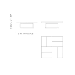 Viadurini in the Garden Garten Beistelltisch-Niedriger Garten-Couchtisch mit Plattenplatte aus Steingut Made in Italy - Bresson