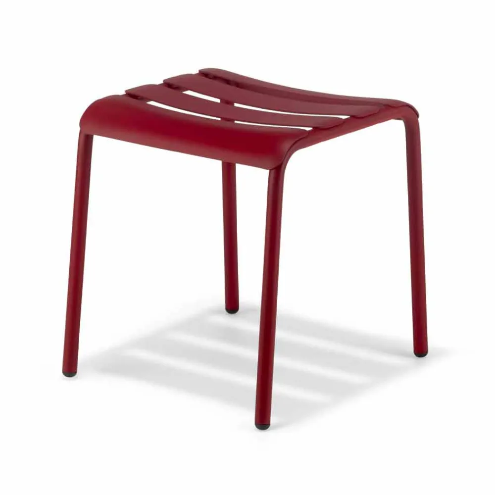 Viadurini in the Garden Outdoor Hocker-Niedriger Hocker aus lackiertem Aluminium im Freien Hergestellt in Italien - Sondra