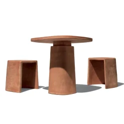 Viadurini in the Garden Outdoor Hocker-Niedriger Hocker für handgefertigte Terrakotta im Freien Made in Italy - Julio