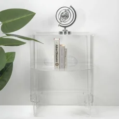 Viadurini Living Nachttische|Moderne Couchtische-Niedriger Nachttisch aus transparentem Plexiglas Made in Italy - Alamin