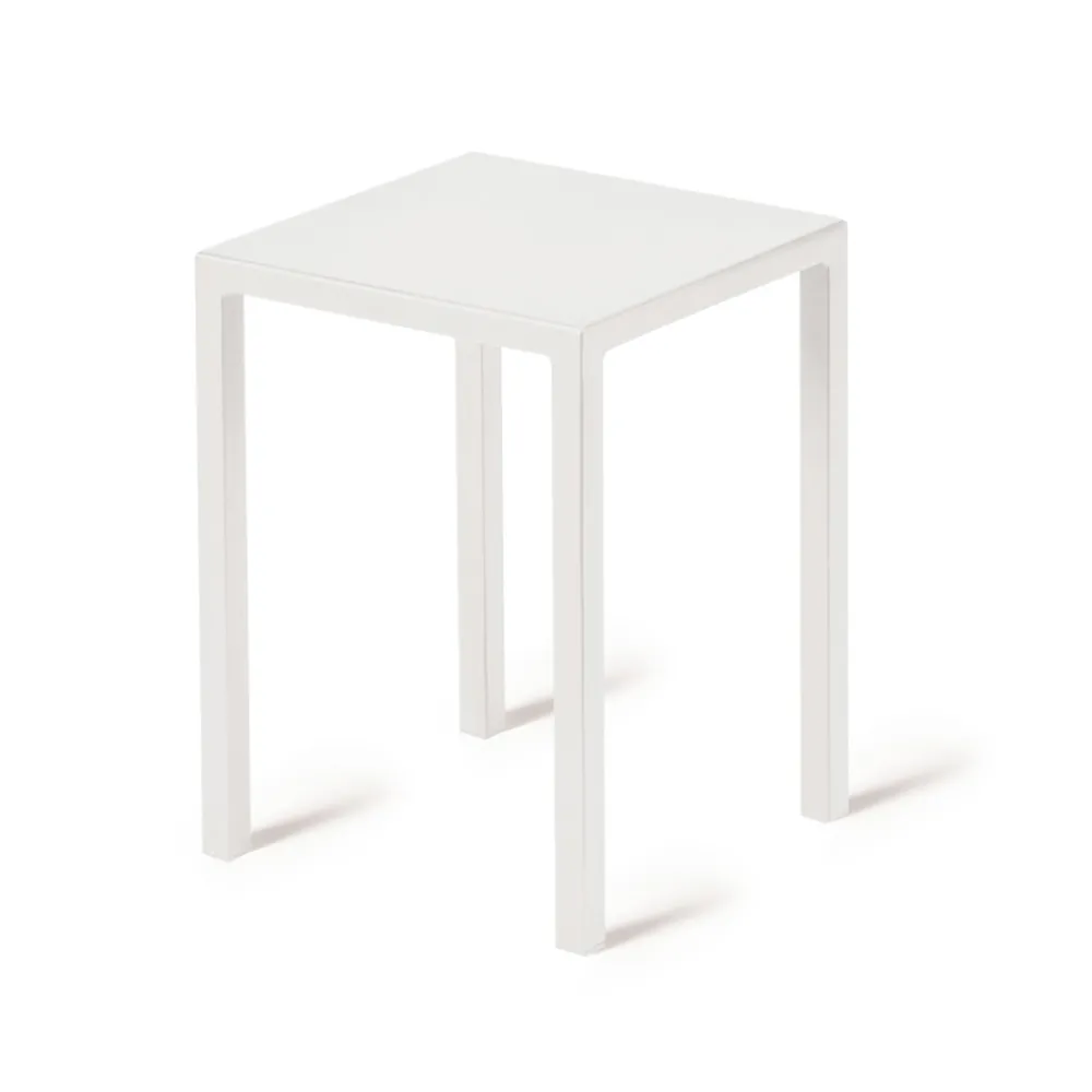 Viadurini in the Garden Outdoor Hocker-Niedriger quadratischer Outdoor-Hocker aus Stahl Made in Italy - Azul