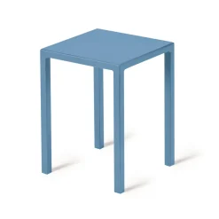 Viadurini in the Garden Outdoor Hocker-Niedriger quadratischer Outdoor-Hocker aus Stahl Made in Italy - Azul